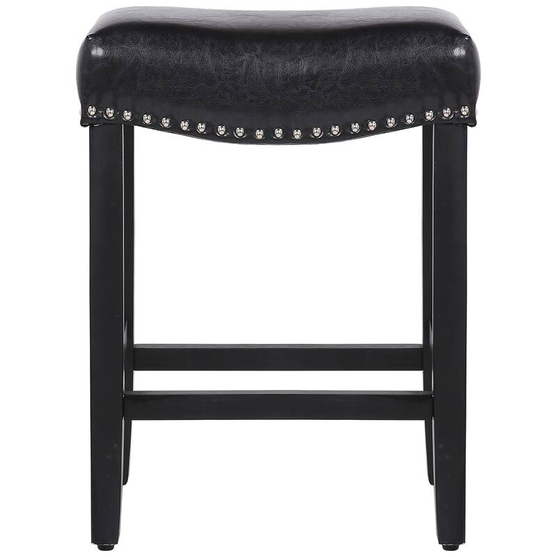 Jameson Upholstered Polyester Black 24 Inch Counter Stool On Sale
